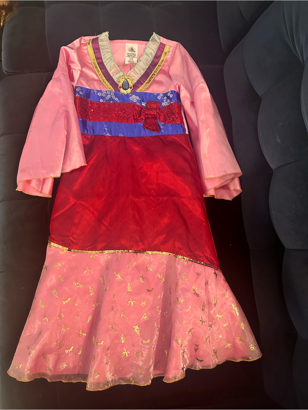 Disney Mulan Pink Red Purple Princess Costume Dress
